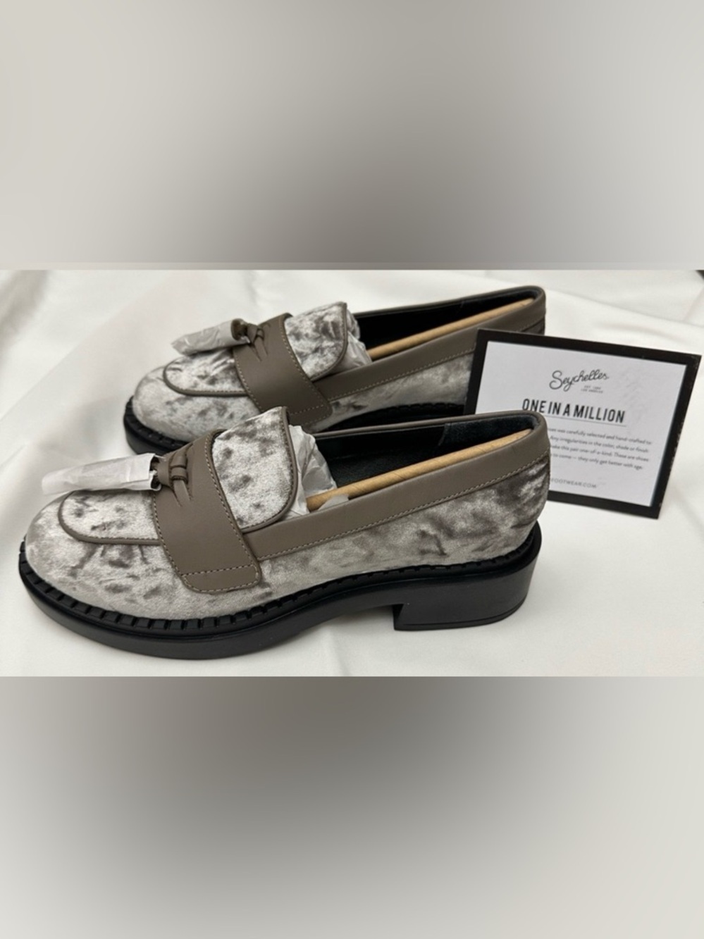 Seychelles Tan Velvet Loafers